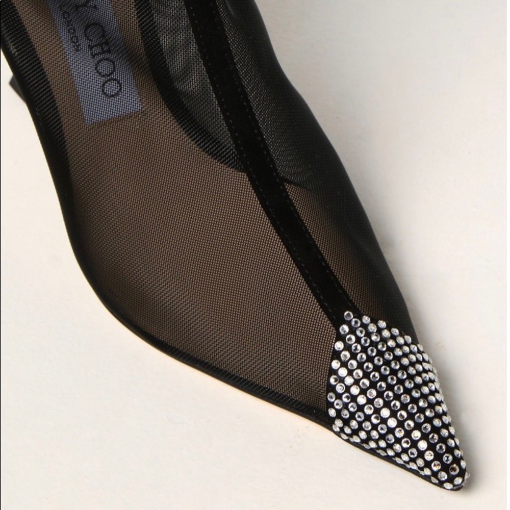 Jimmy Choo Naidoo 90 Mesh & Suede Bootie - Picture 5 of 16